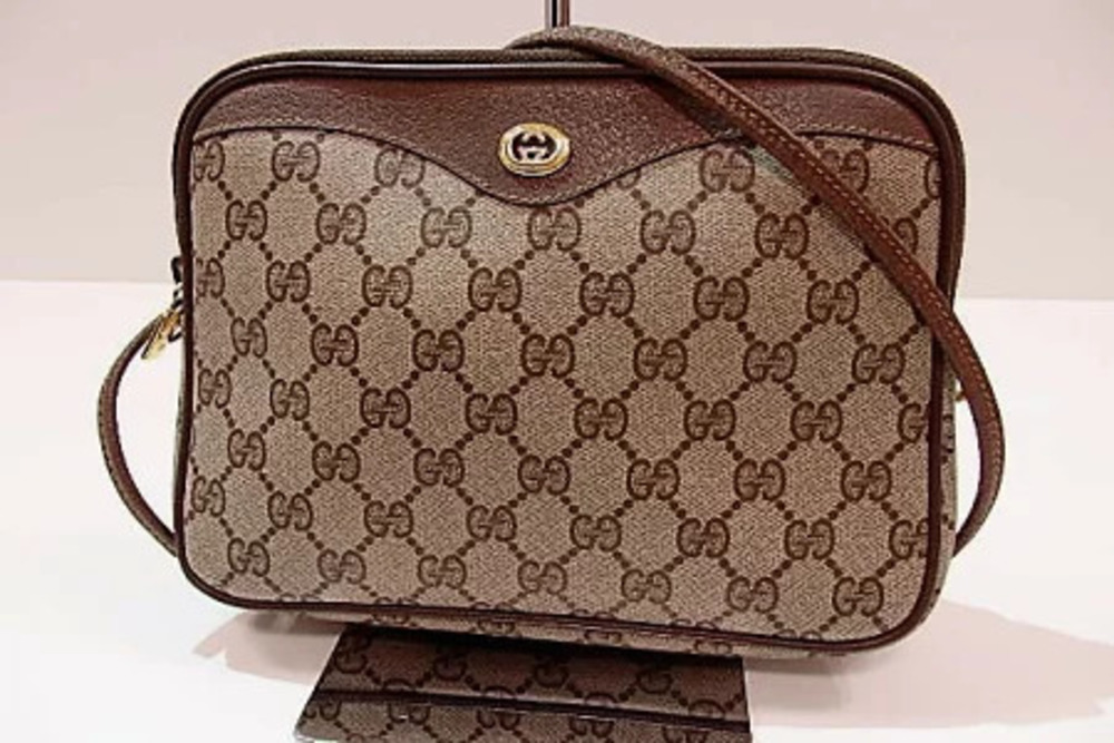 Gucci Shoulder Bag GG Beige Brown Leather GUCCI Collection Crossbody